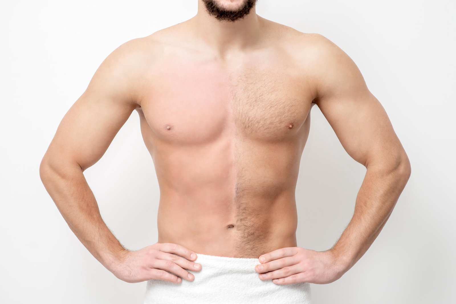 Male body waxing